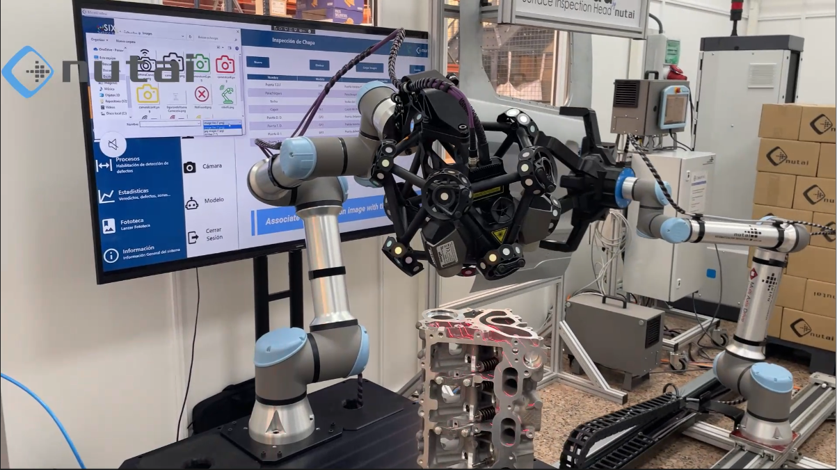 Showroom de NUTAI aplicando robots colaborativos, visión artificial e inteligencia artificial  para la automatización de procesos industriales 