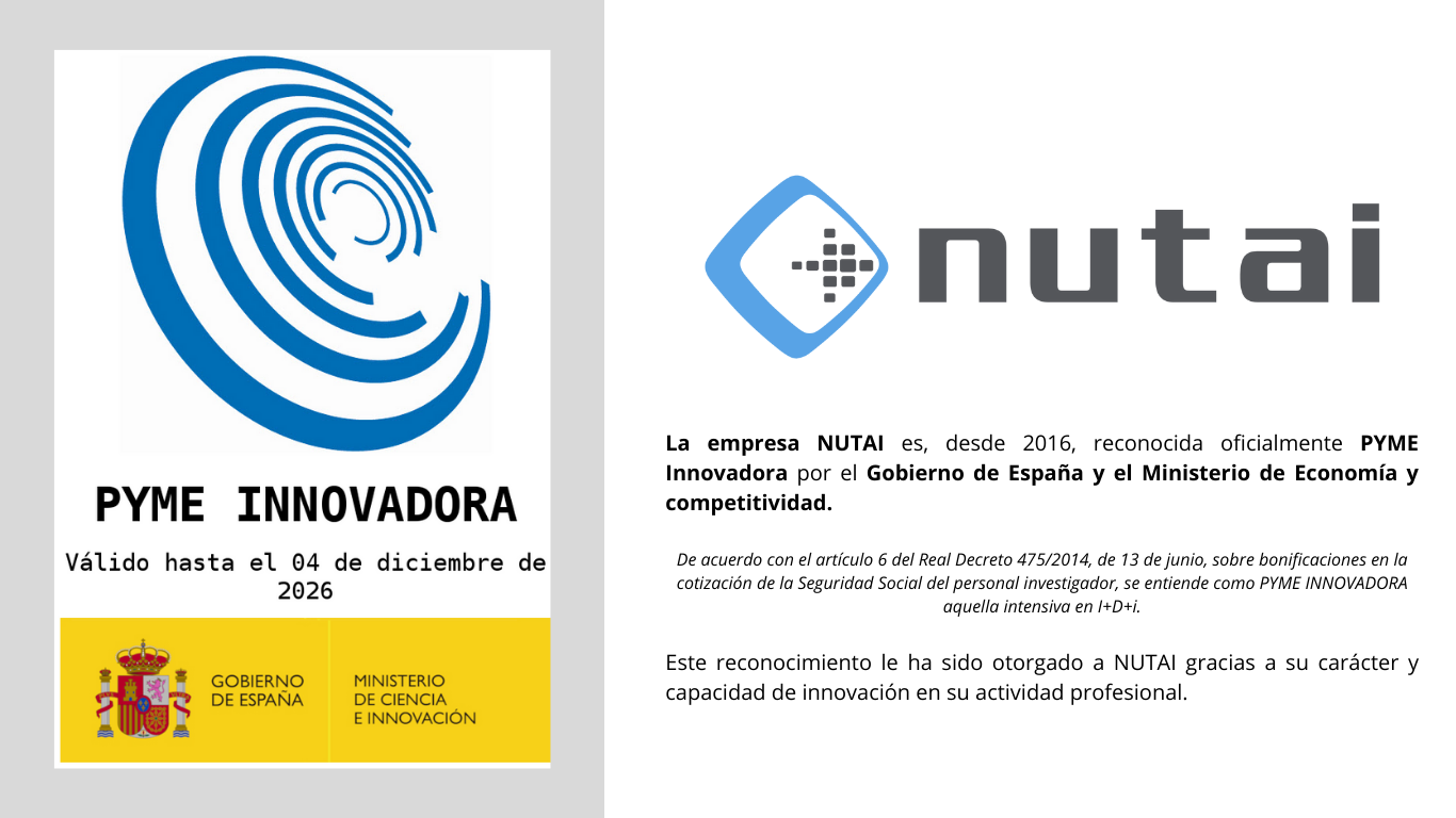 Nutai es reconocida como pyme innovadora por el gobierno de España