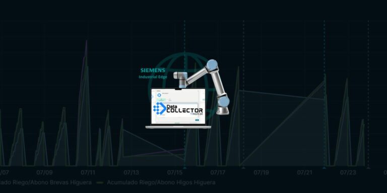 Visualización en tiempo real de datos de un robot Universal Robots mediante la herramienta Data Collector de Nutai, integrada en Siemens Industrial Edge.