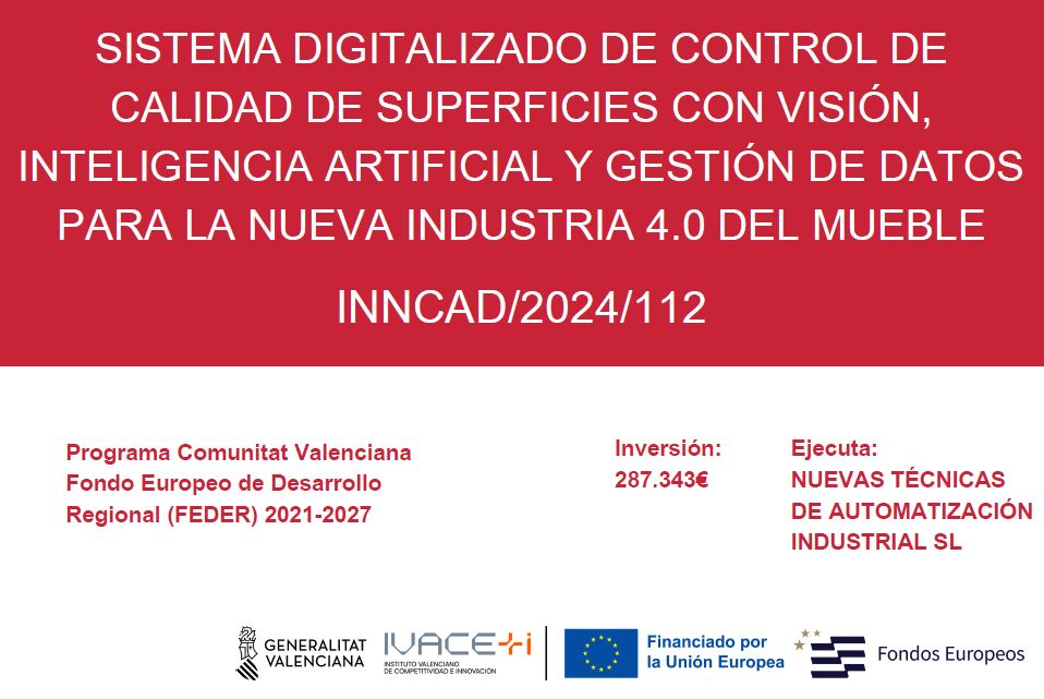 CASIVIA - Sistema digitalizado de control de calidad de superficies con visión, IA y gestión de datos para la industria del mueble 1 sistema digitalizador de control de calidad de superficies con vision IA y gestion de datos para la nueva industria del mueble